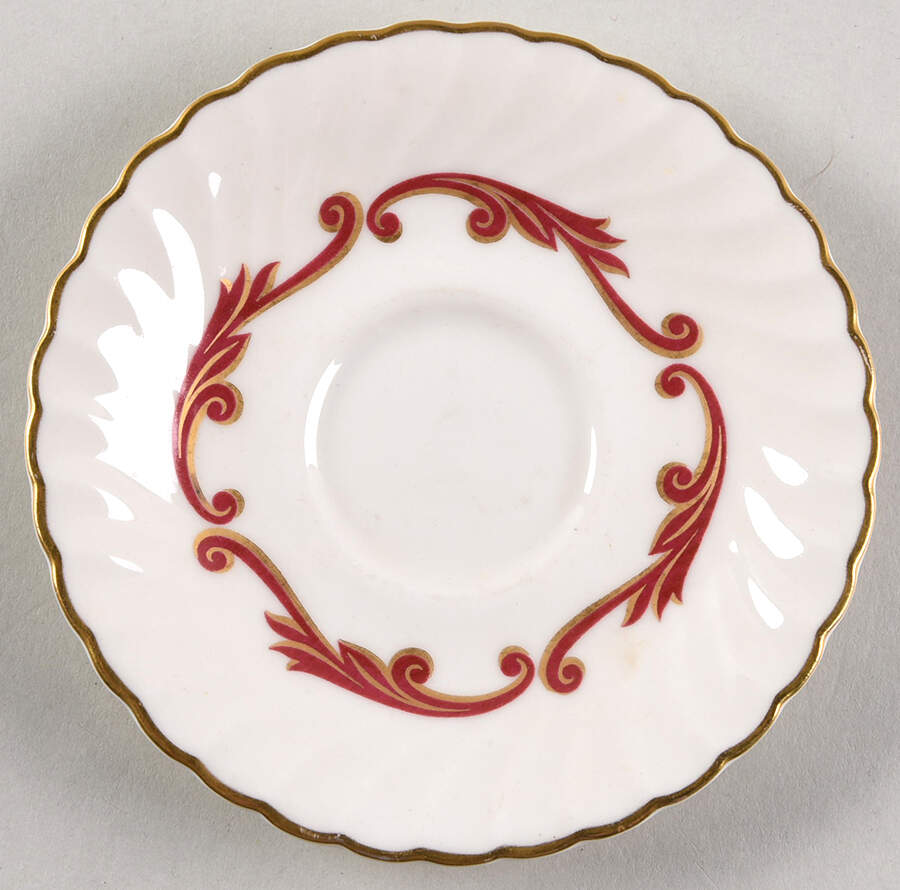 Baroque Maroon Saucer for Demitasse Cup by Syracuse-1
