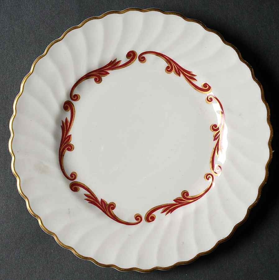 Baroque Maroon Bread & Butter Plate by Syracuse-1