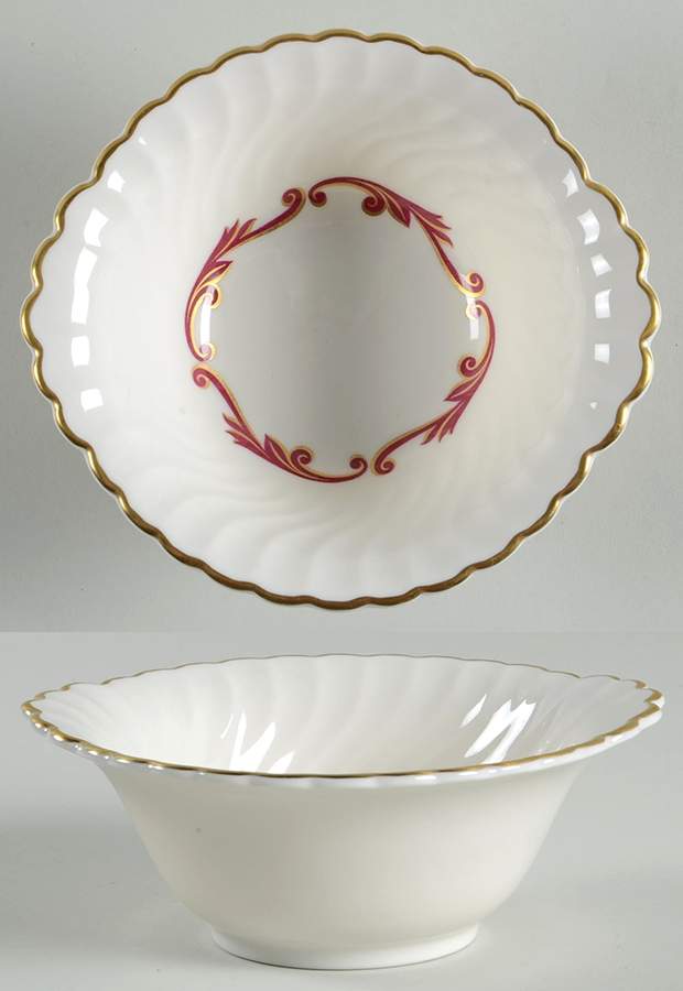 Baroque Maroon Lugged Cereal Bowl by Syracuse-1