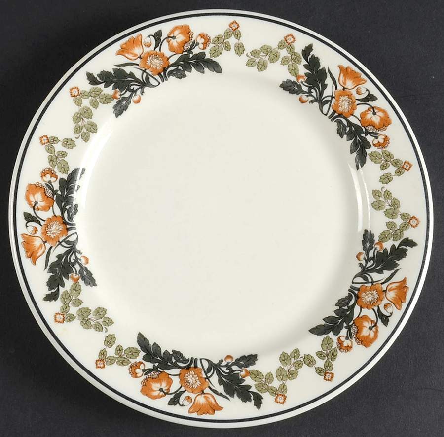 Berkshire (Orange Flowers) Dessert/Pie Plate by Syracuse-1