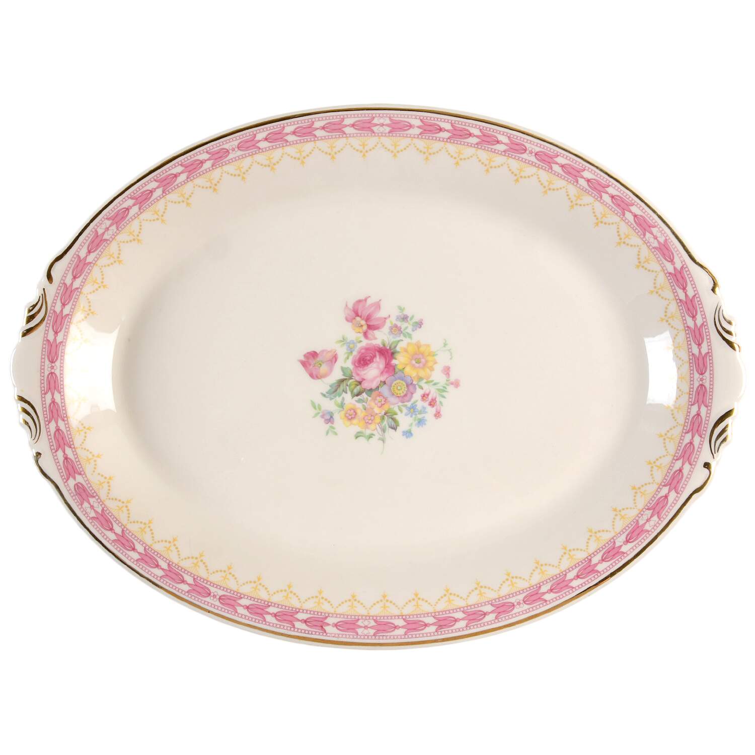 Betsy Ross Pink 16" Oval Serving Platter by Syracuse-1