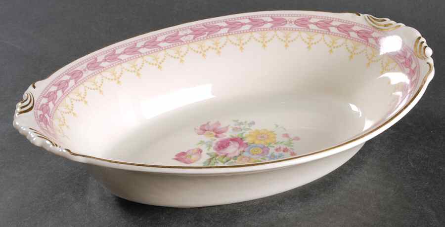 Betsy Ross Pink 10" Oval Vegetable Bowl by Syracuse-1
