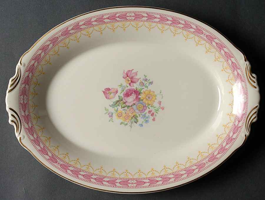 Betsy Ross Pink 12" Oval Serving Platter by Syracuse-1
