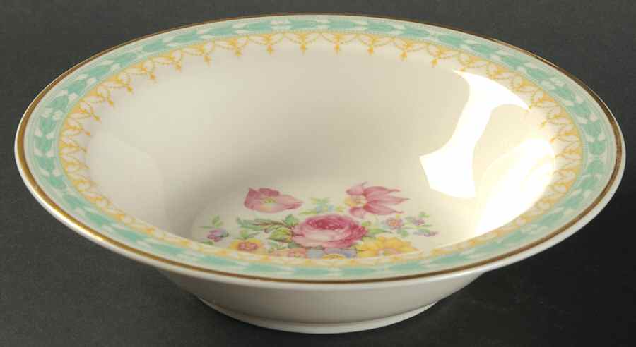 Betsy Ross Turquoise Rim Cereal Bowl by Syracuse-1