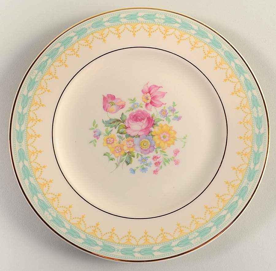 Betsy Ross Turquoise Salad Plate by Syracuse-1
