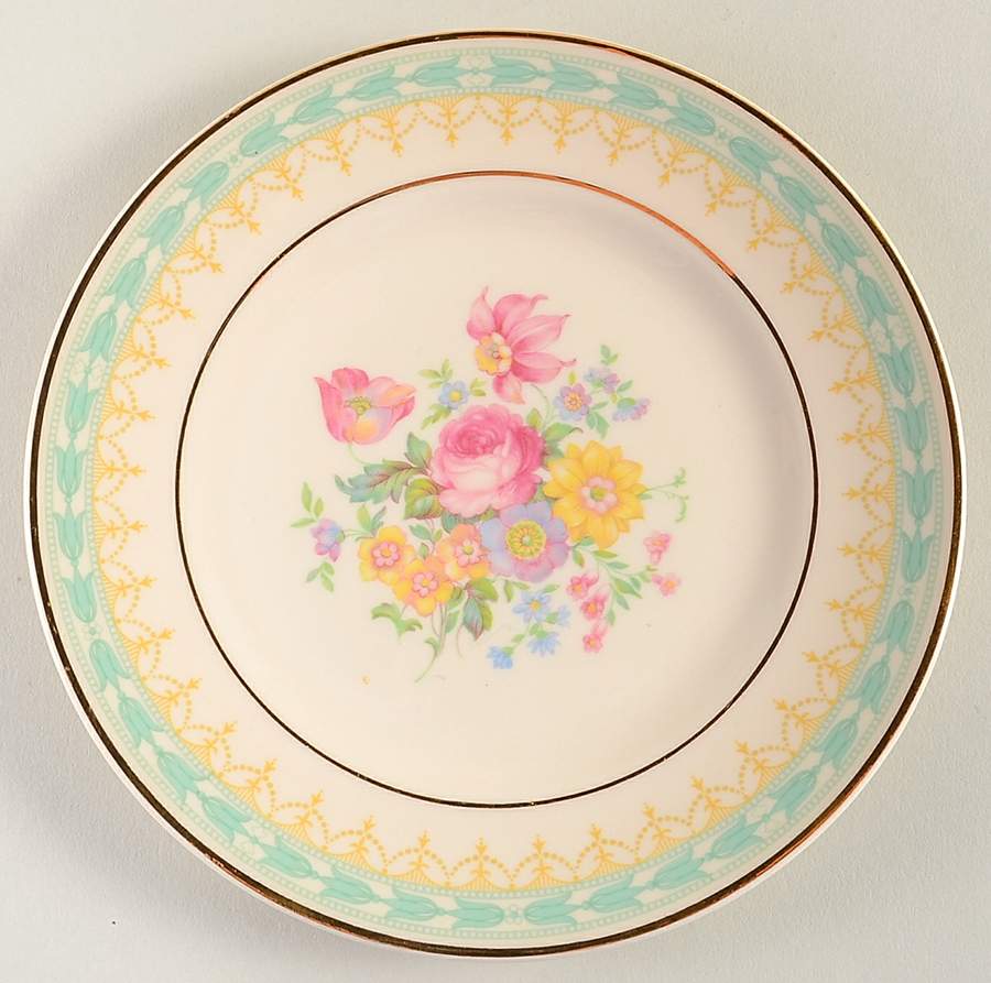 Betsy Ross Turquoise Bread & Butter Plate by Syracuse-1