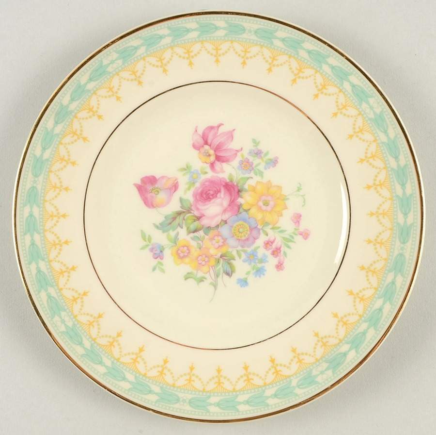 Betsy Ross Turquoise Dessert/Pie Plate by Syracuse-1