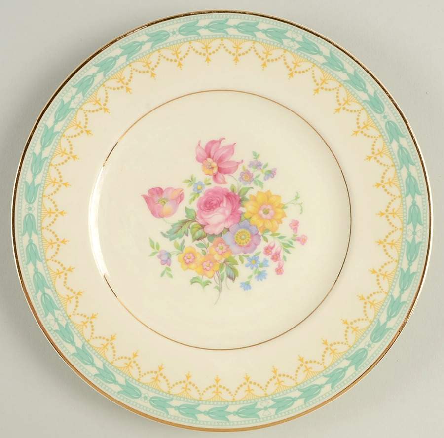 Betsy Ross Turquoise Luncheon Plate by Syracuse-1