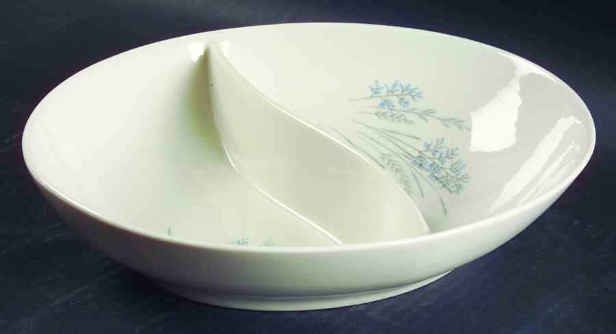Blue Grass 10" Oval Divided Vegetable Bowl by Syracuse-1