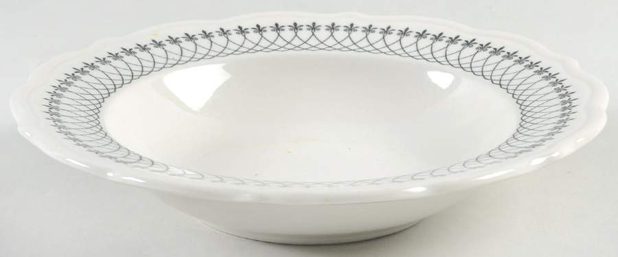 Black Lace Rim Soup Bowl by Syracuse-1