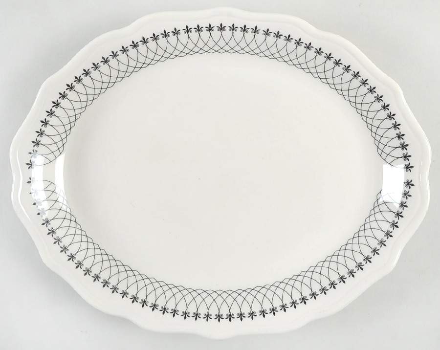 Black Lace 12" Oval Serving Platter by Syracuse-1