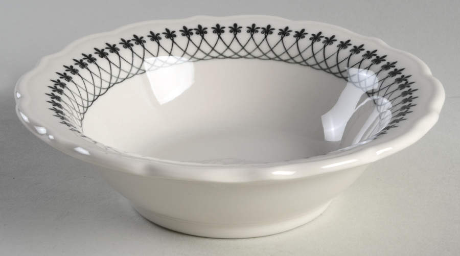 Black Lace Coupe Cereal Bowl by Syracuse-1