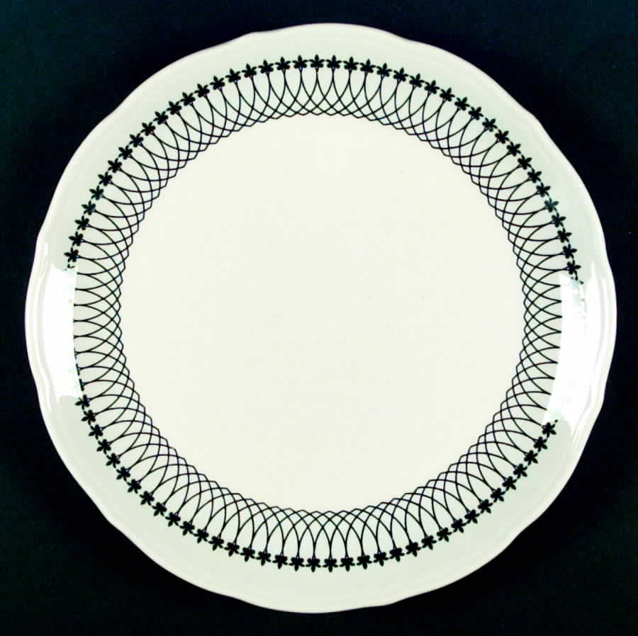 Black Lace Dinner Plate by Syracuse-1