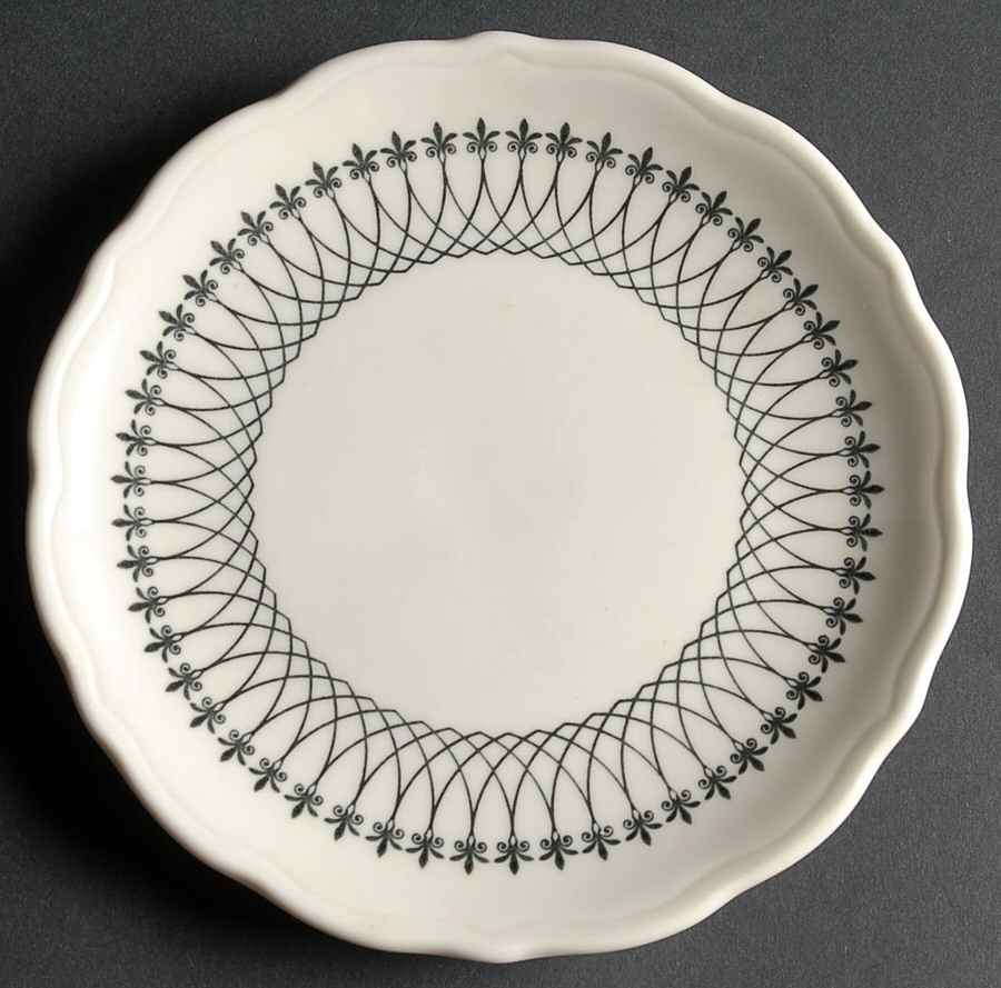 Black Lace Bread & Butter Plate by Syracuse-1