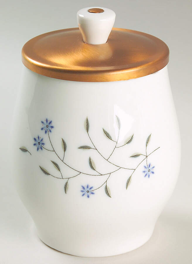 Blue Mist Sugar Bowl & Copper Lid by Syracuse-1