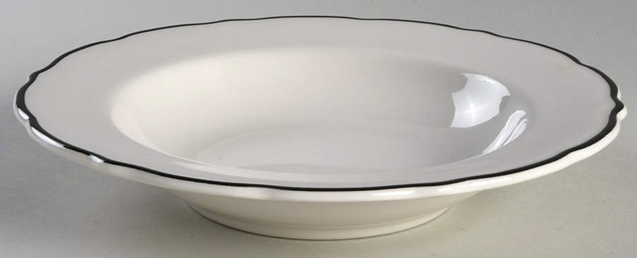 Black Platinum Rim Soup Bowl by Syracuse-1