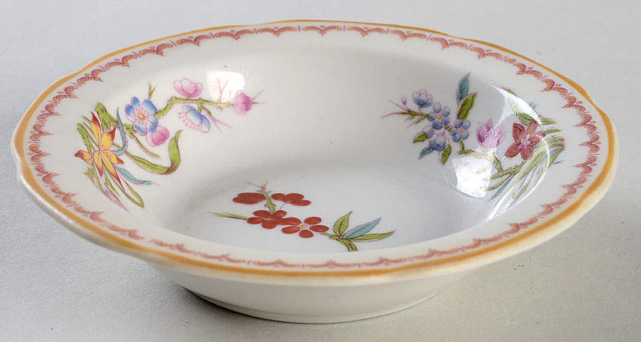 Bombay (Yellow Trim, White Body) Fruit/Dessert (Sauce) Bowl by Syracuse-1