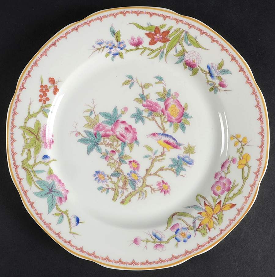 Bombay (Yellow Trim, White Body) Dinner Plate by Syracuse-1
