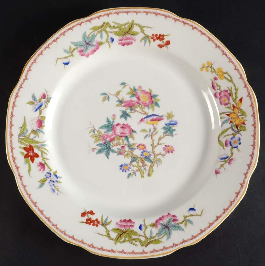Bombay (Yellow Trim, White Body) 12" Chop Plate (Round Platter) by Syracuse-1