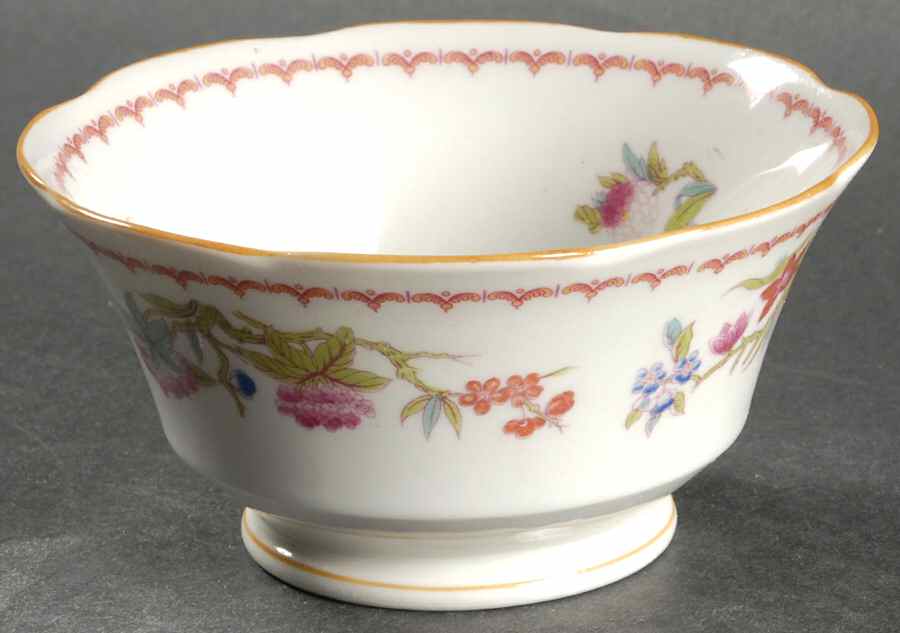 Bombay (Yellow Trim, White Body) Cranberry Bowl by Syracuse-1