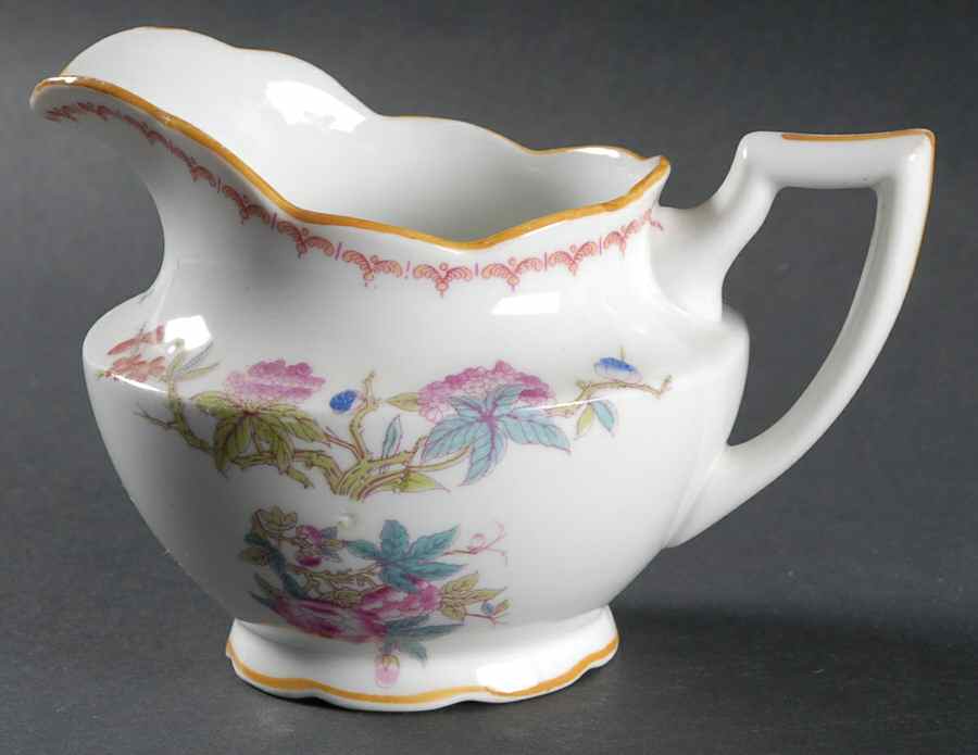 Bombay (Yellow Trim, White Body) Creamer by Syracuse-1