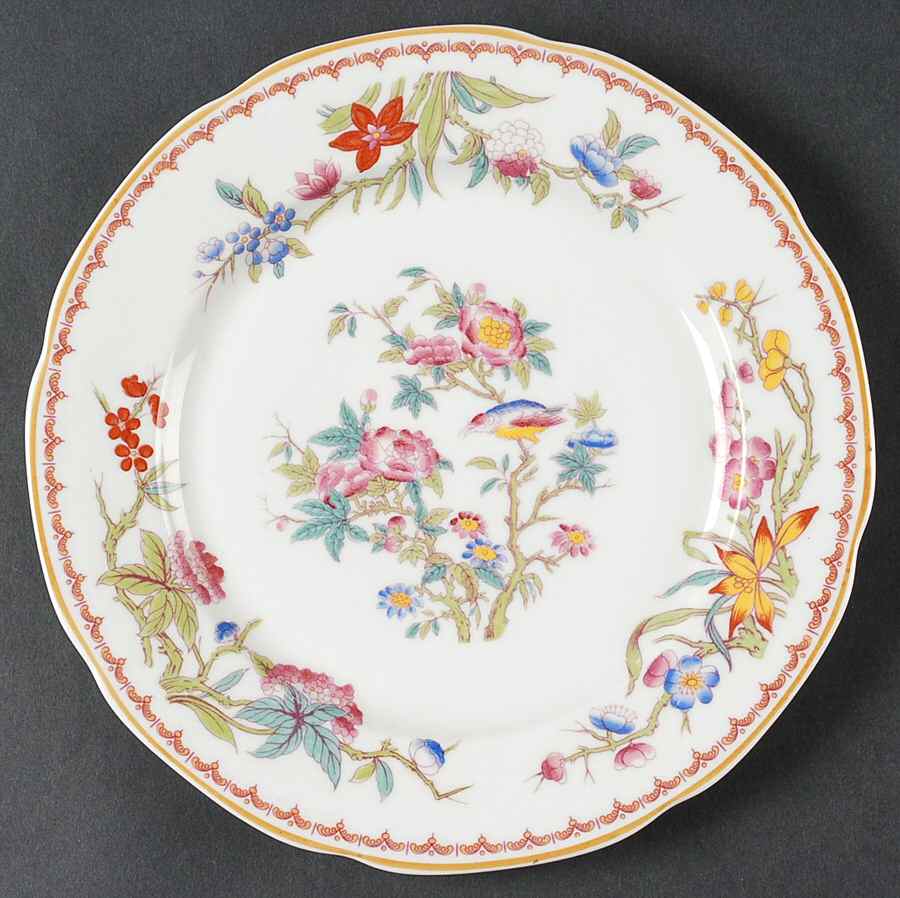 Bombay (Yellow Trim, White Body) Luncheon Plate by Syracuse-1