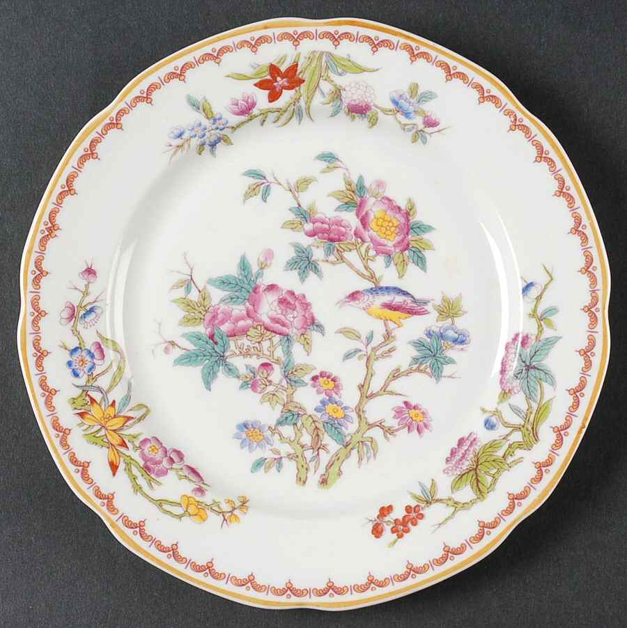 Bombay (Yellow Trim, White Body) Dessert/Pie Plate by Syracuse-1