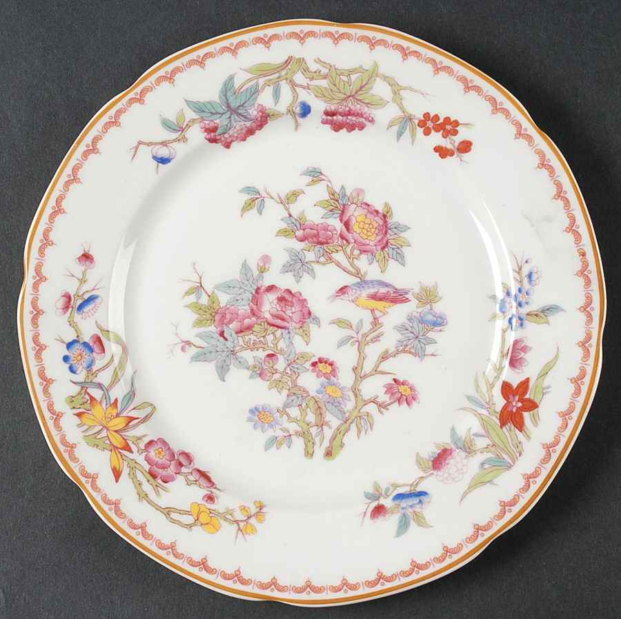 Bombay (Yellow Trim, White Body) Salad Plate by Syracuse-1