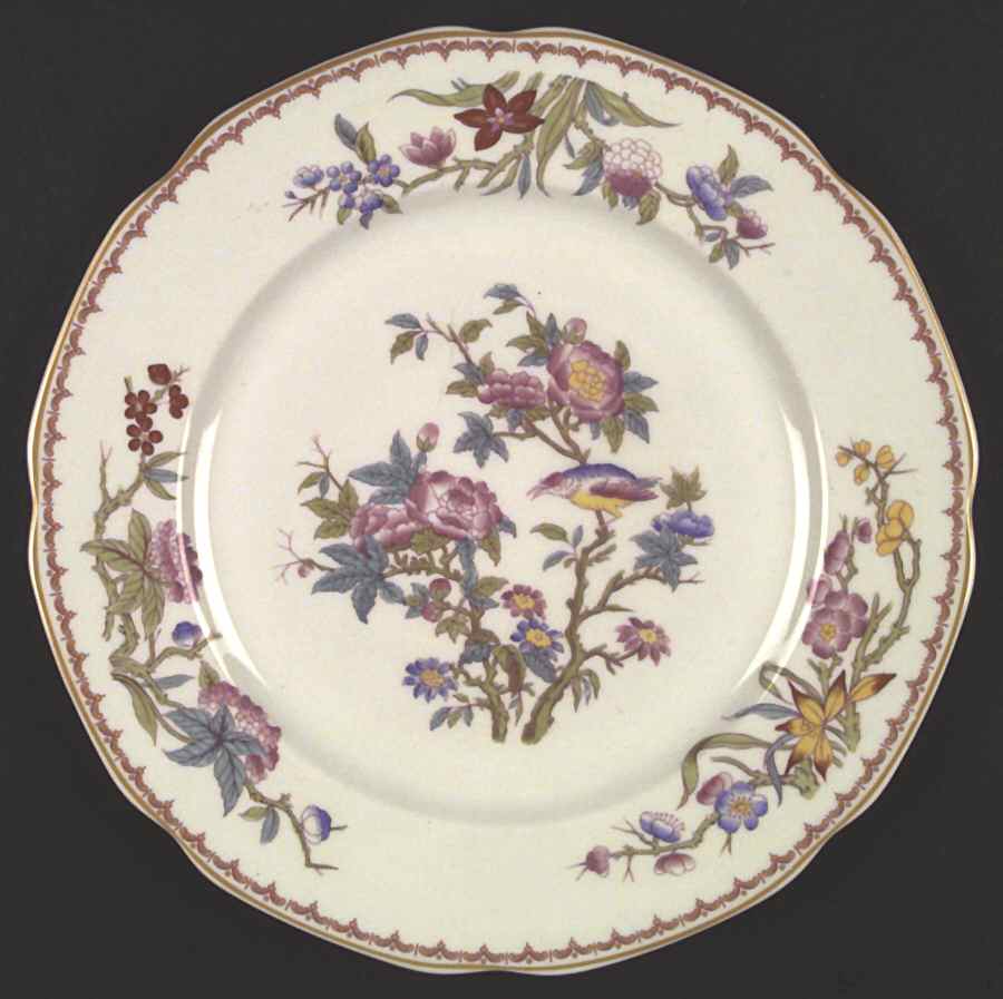Bombay (Yellow Trim, White Body) Dinner Plate by Syracuse-1