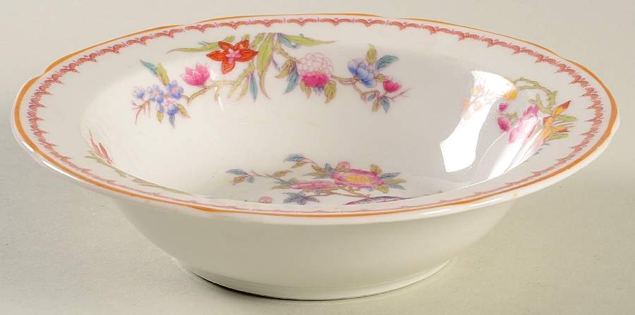 Bombay (Yellow Trim, White Body) Rim Cereal Bowl by Syracuse-1