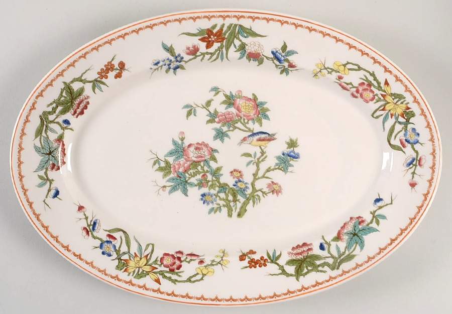 Bombay (Restaurant, Brown Ring) 15" Oval Serving Platter by Syracuse-1