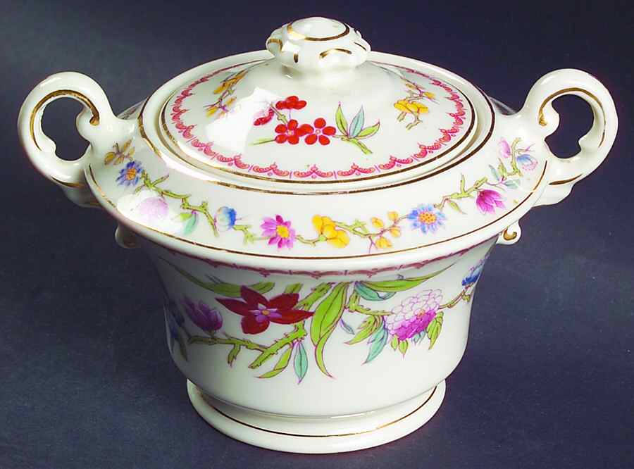 Bombay (Gold Trim) Sugar Bowl & Lid by Syracuse-1