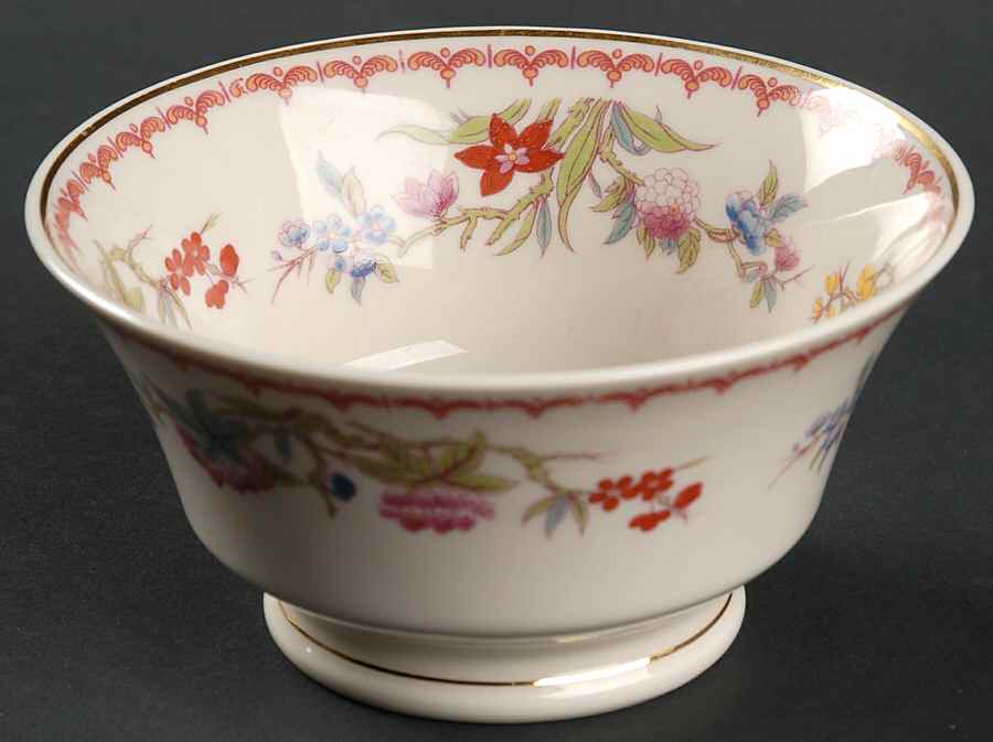 Bombay (Gold Trim) Cranberry Bowl by Syracuse-1