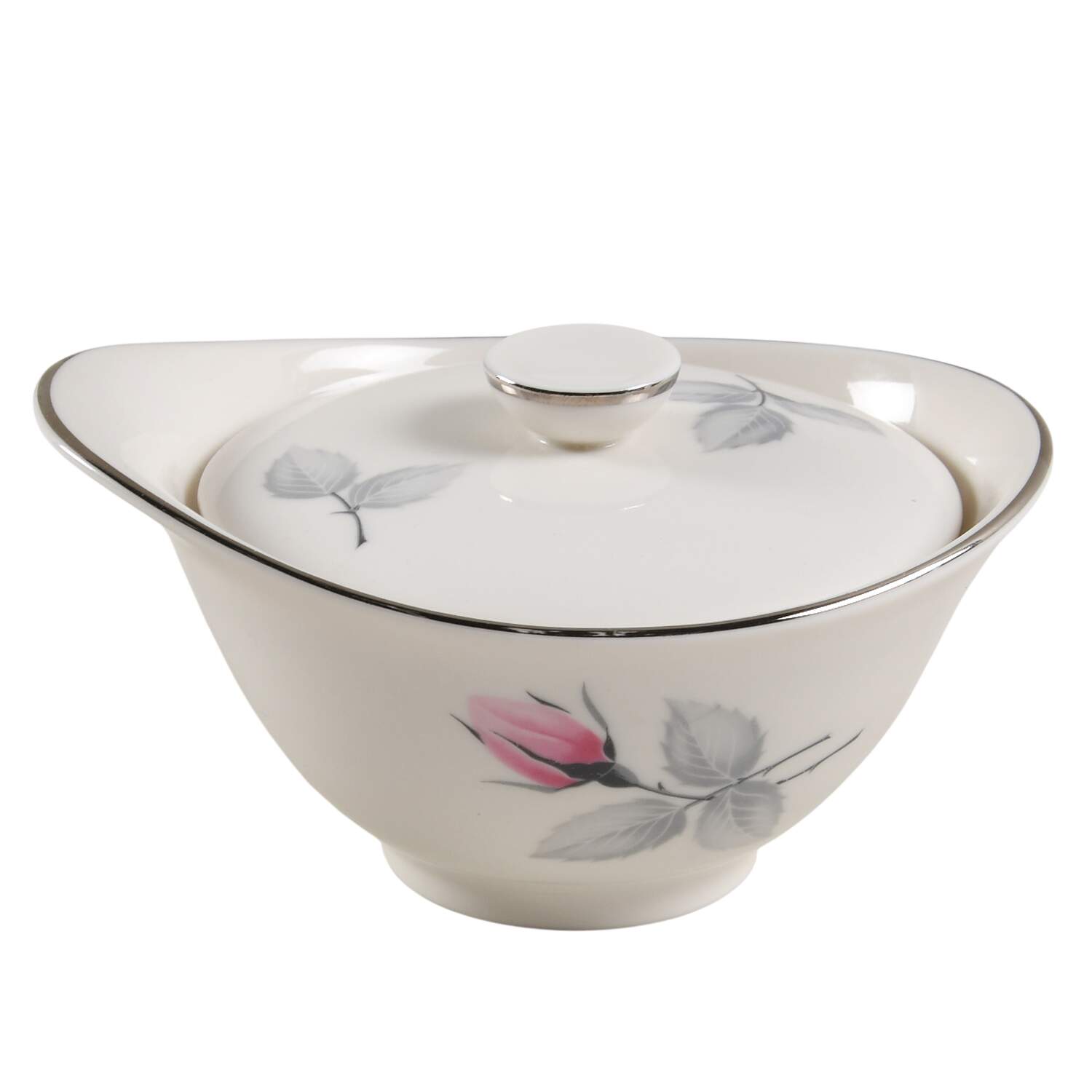 Bridal Rose Sugar Bowl & Lid by Syracuse-1