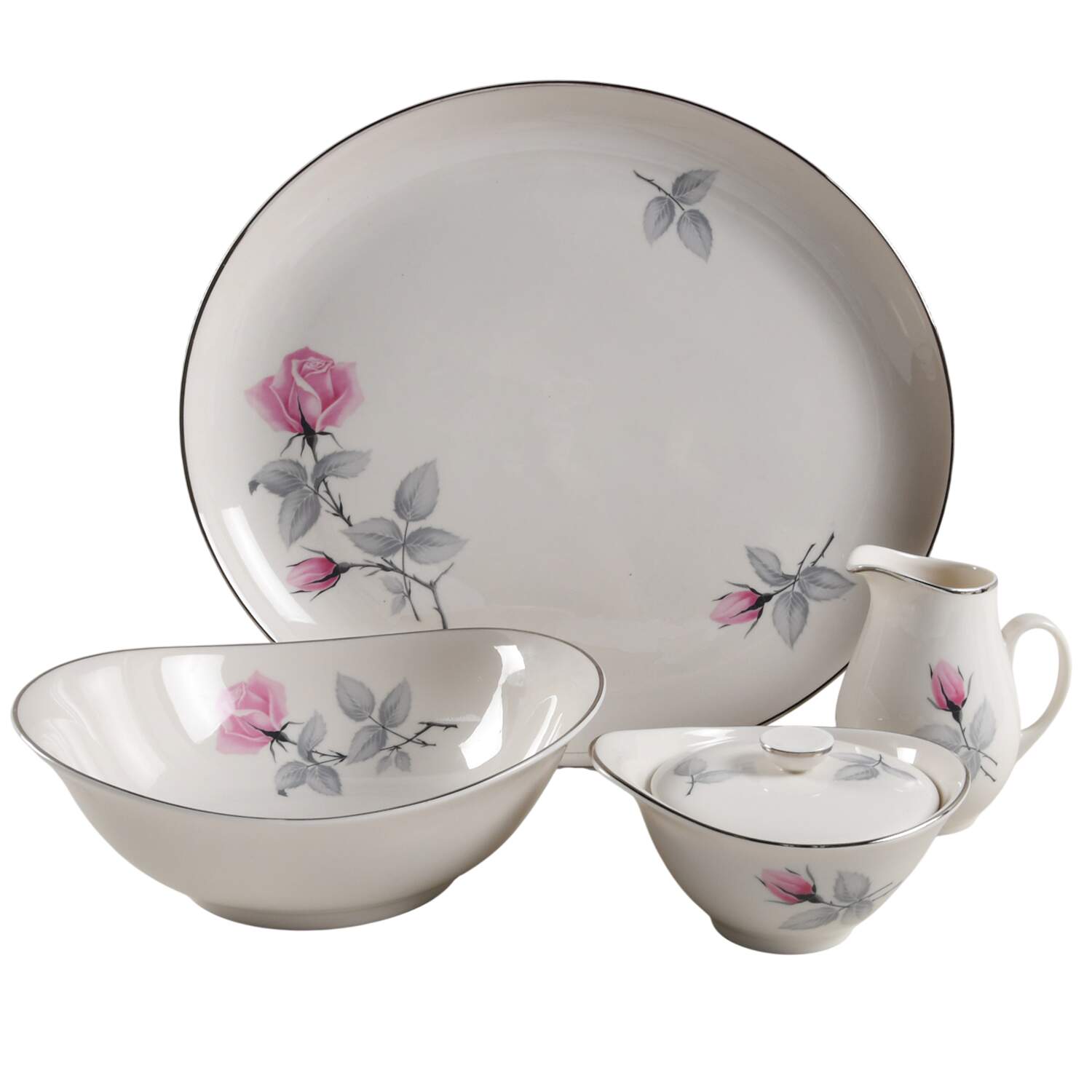 Bridal Rose 5 Piece Hostess Set by Syracuse-1