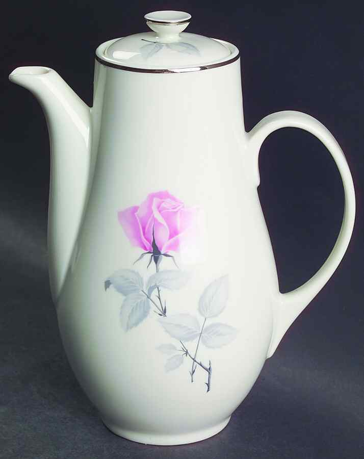 Bridal Rose Coffee Pot & Lid by Syracuse-1