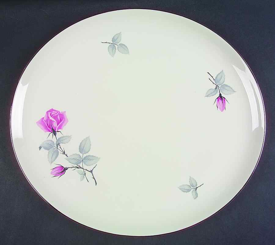 Bridal Rose 14" Oval Serving Platter by Syracuse-1