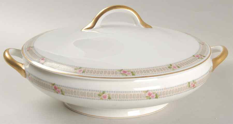 Briar Rose Round Covered Vegetable by Syracuse-1