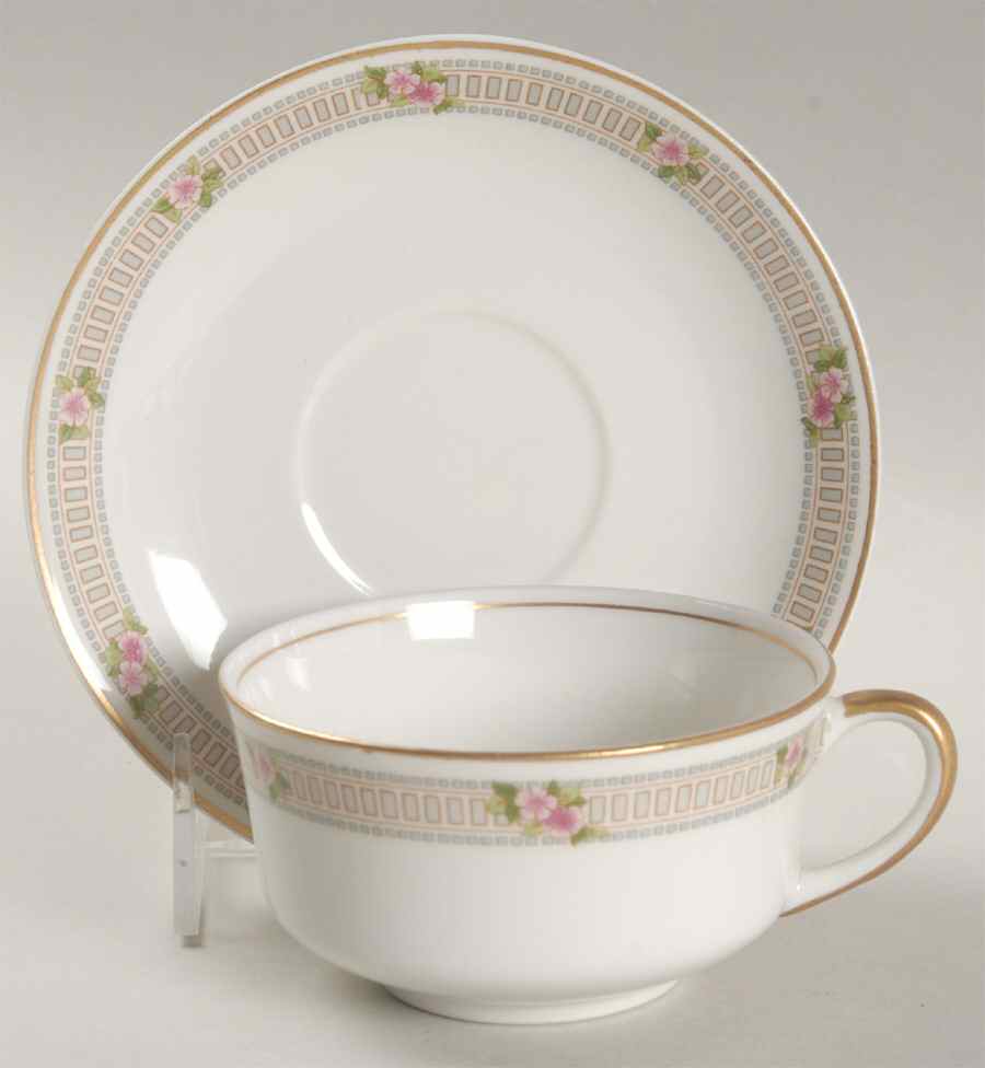 Briar Rose Flat Cup & Saucer Set by Syracuse-1