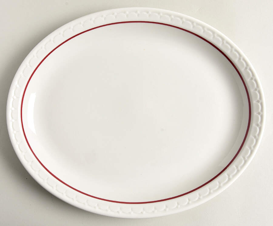 Cardinal Lines 13" Oval Serving Platter by Syracuse-1