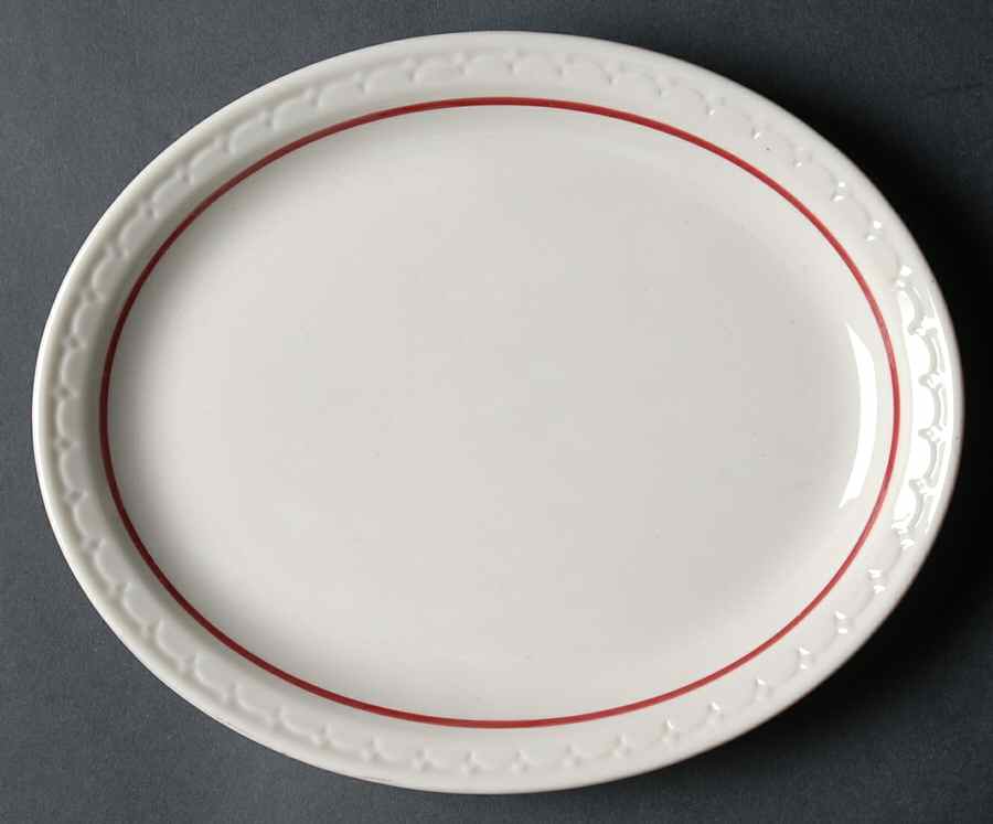 Cardinal Lines 9" Oval Serving Platter by Syracuse-1