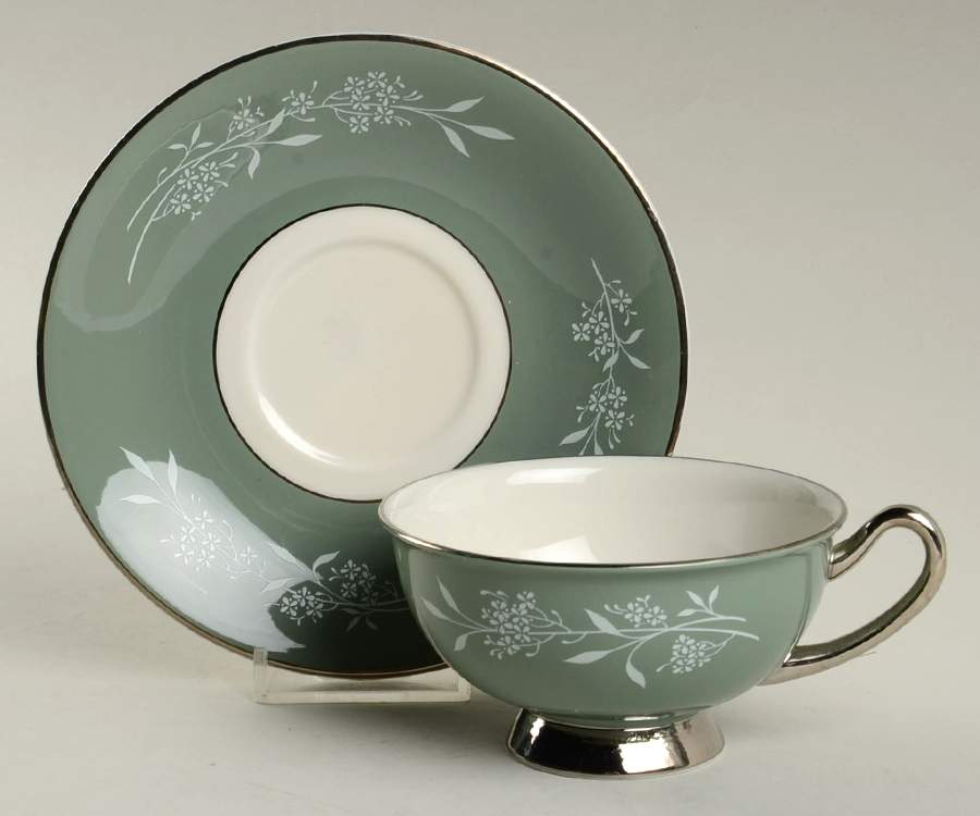 Candlelight Footed Cup & Saucer Set by Syracuse-1