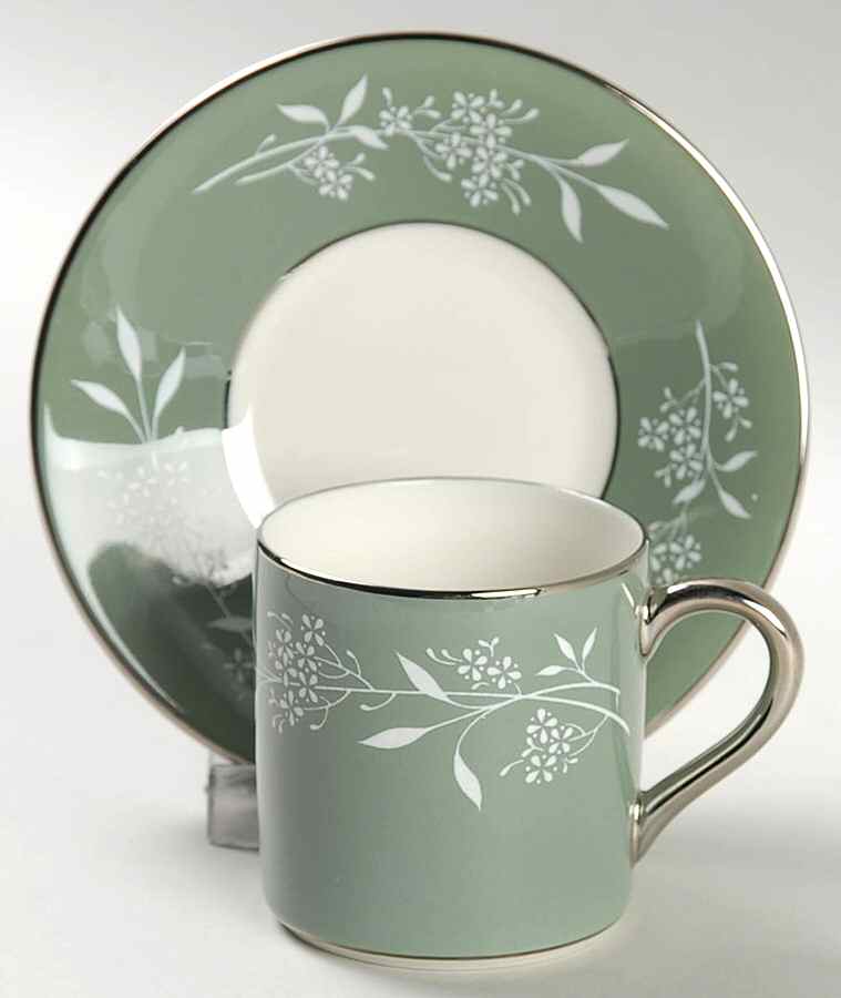Candlelight Flat Demitasse Cup & Saucer Set by Syracuse-1