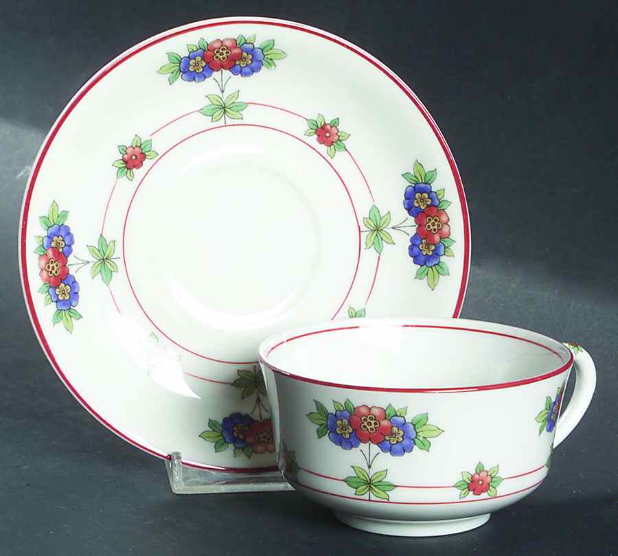 Canterbury Flat Cup & Saucer Set by Syracuse-1