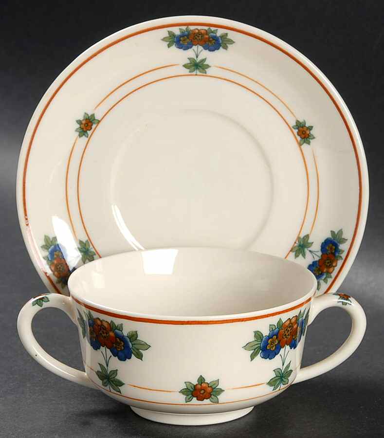 Canterbury Flat Bouillon Cup & Saucer by Syracuse-1