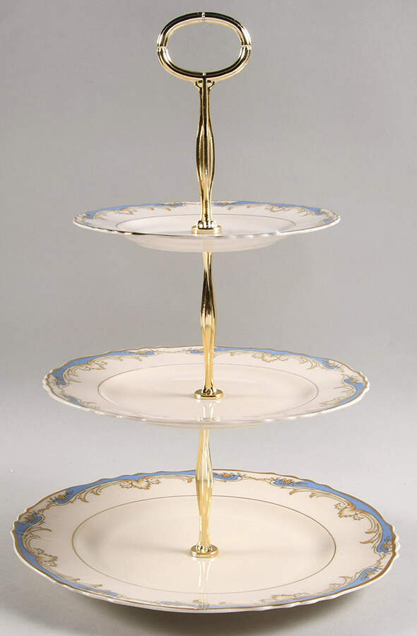 Carvel 13 7/8"-14 1/4" 3-Tiered Serving Tray(DP,SP,BB) HC by Syracuse-1