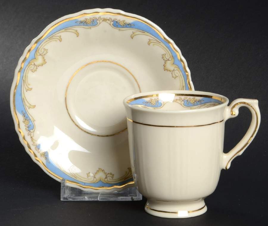Carvel Footed Demitasse Cup & Saucer Set by Syracuse-1