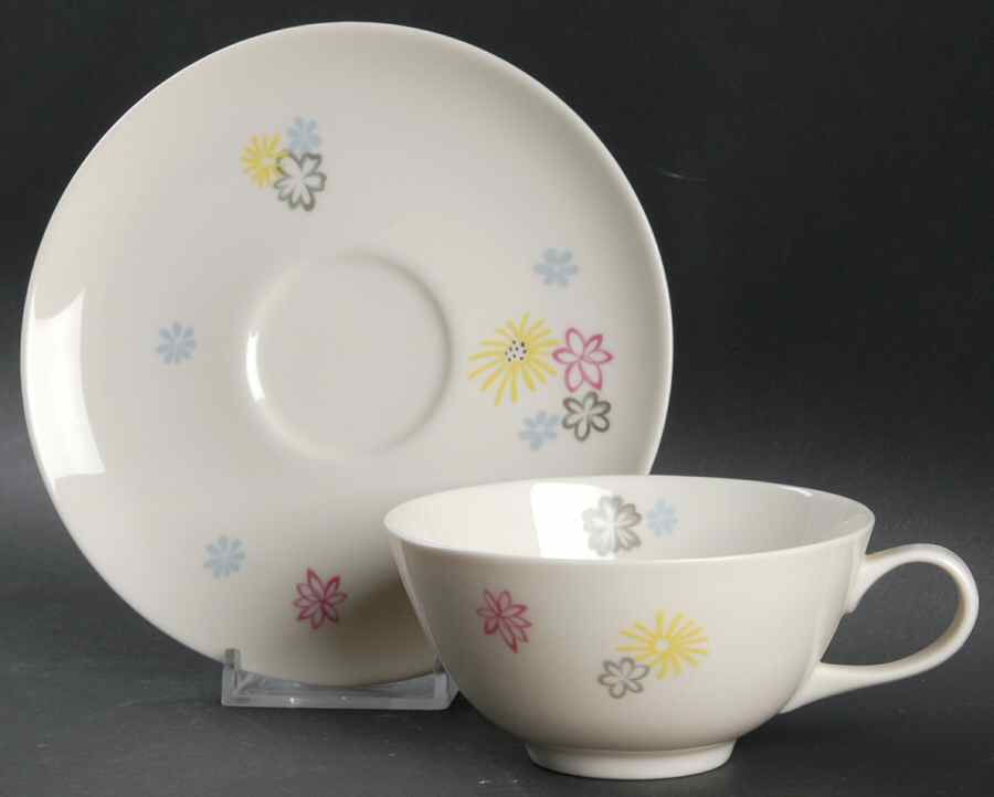 Carousel Flat Cup & Saucer Set by Syracuse-1