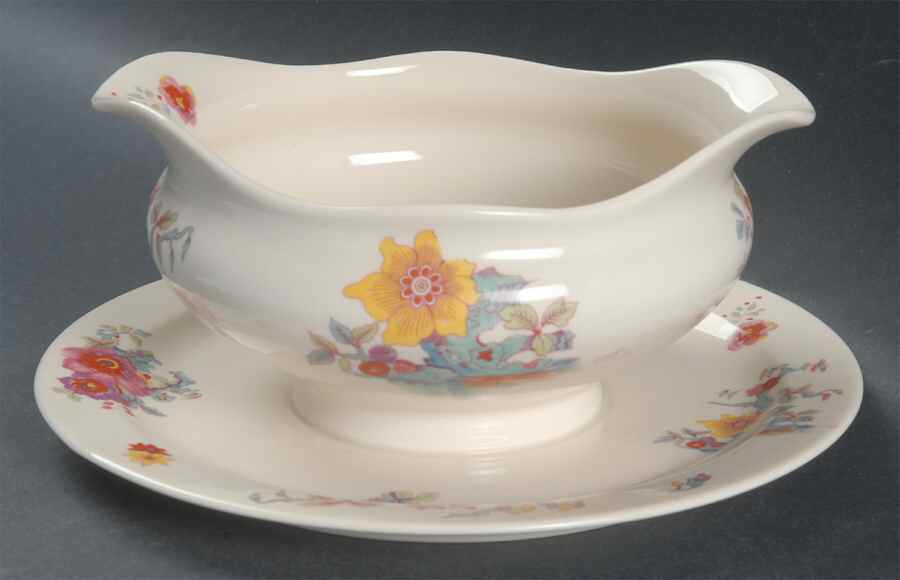 Cathay (No Trim) Gravy Boat with Attached Underplate by Syracuse-1