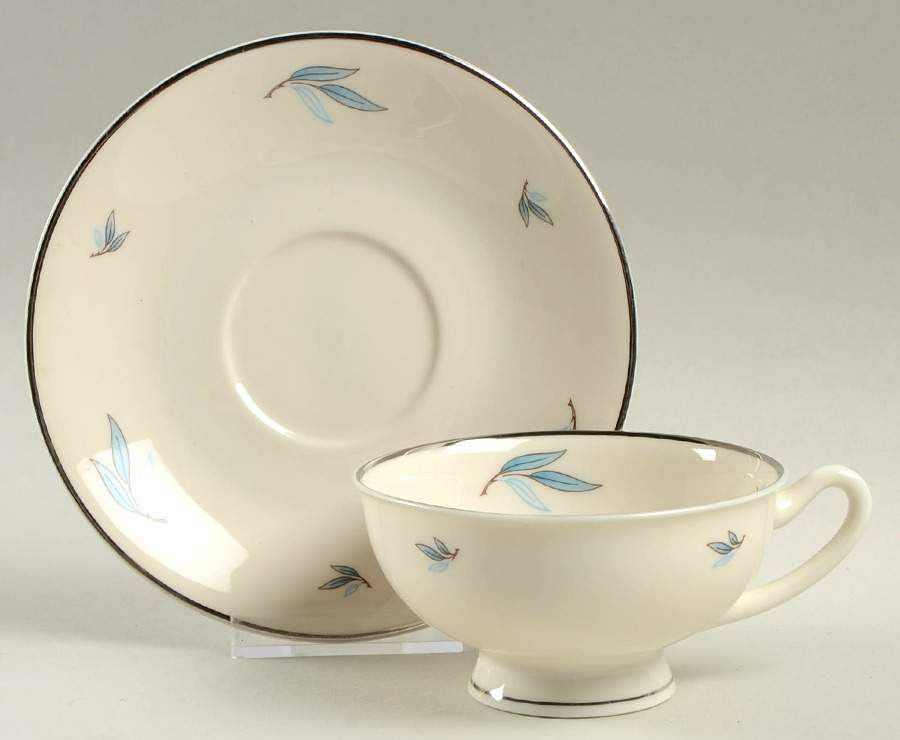 Celeste Footed Cup & Saucer Set by Syracuse-1
